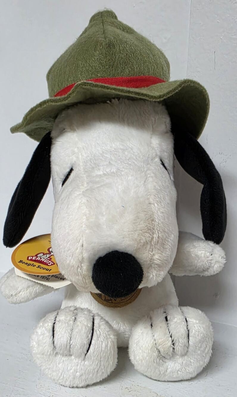 Hallmark Peanuts 2009 Snoopy Plush – Happiness Since 1950, Leather Tag, patina